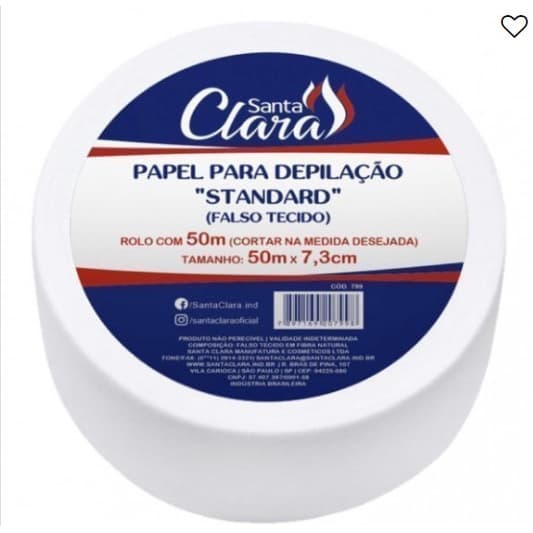 Papel Para Depilação Santa Clara Ref 799 Falso Tecido Rolo 50m