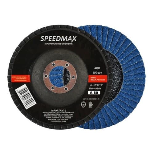Disco De Lixa Flap 4.1/2 Grão 80 P/ Lixadeira Kit C/10 Pçs P/ Esmerilhadeira Lixadeira