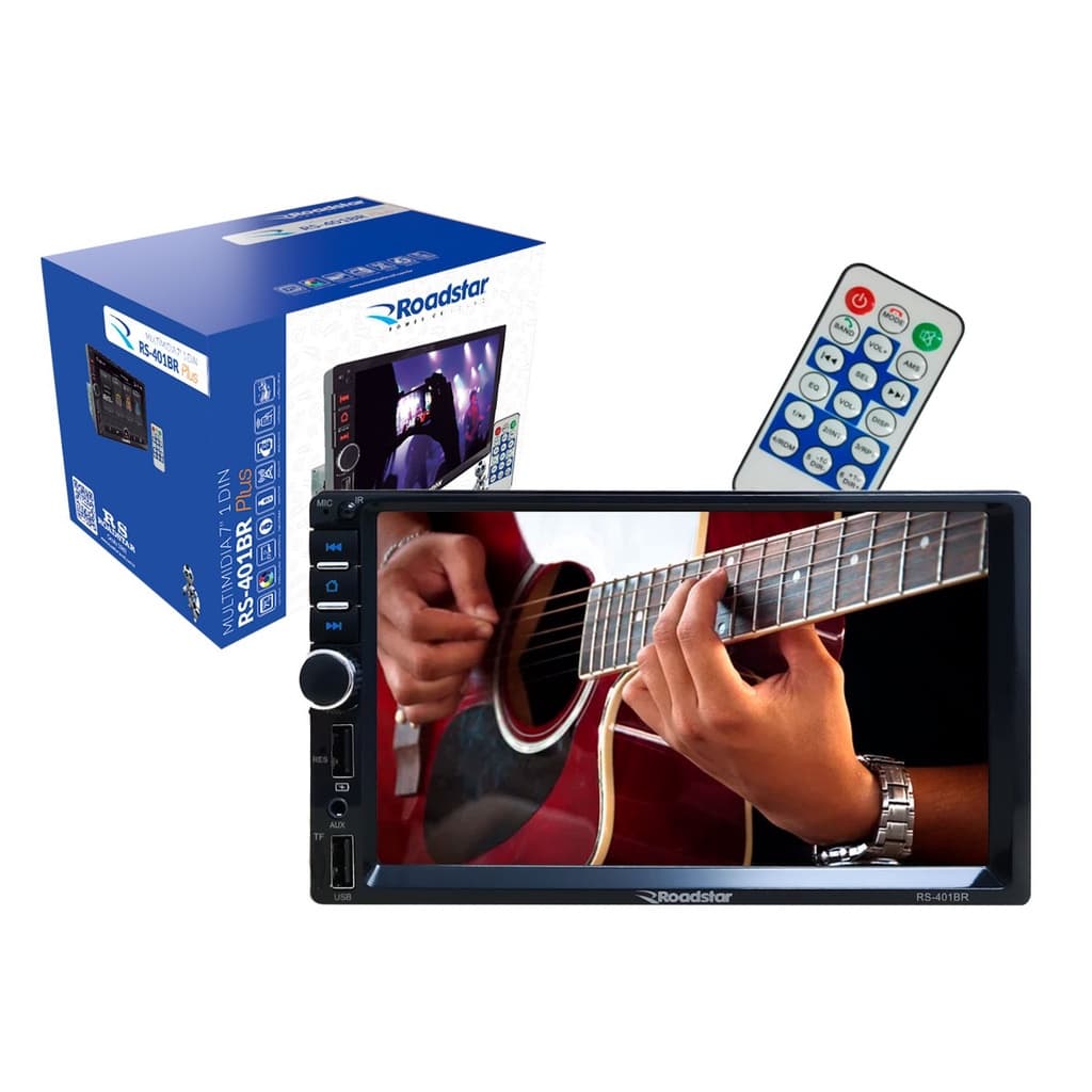 Multimídia 1 din Roadstar Rs-401br Usb Bluetooth Espelhamento