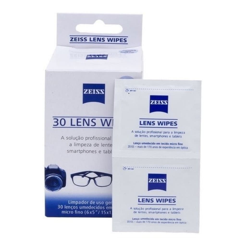 Lens Wipes 120 Unidades de Lenços Para Limpeza de Óculos e Celulares