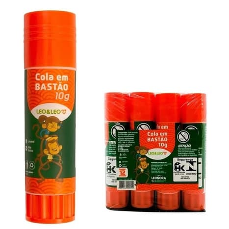Caixa C/12 Unidade De Cola Bastão Cola Escolar E Artesanato 10g