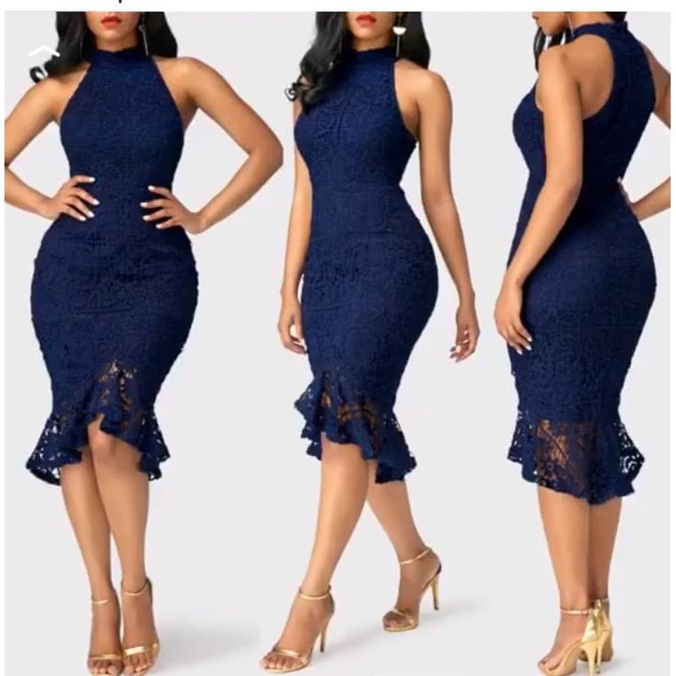 Vestido Mídi Renda Festa Madrinha Noiva Formatura Casamento Babado