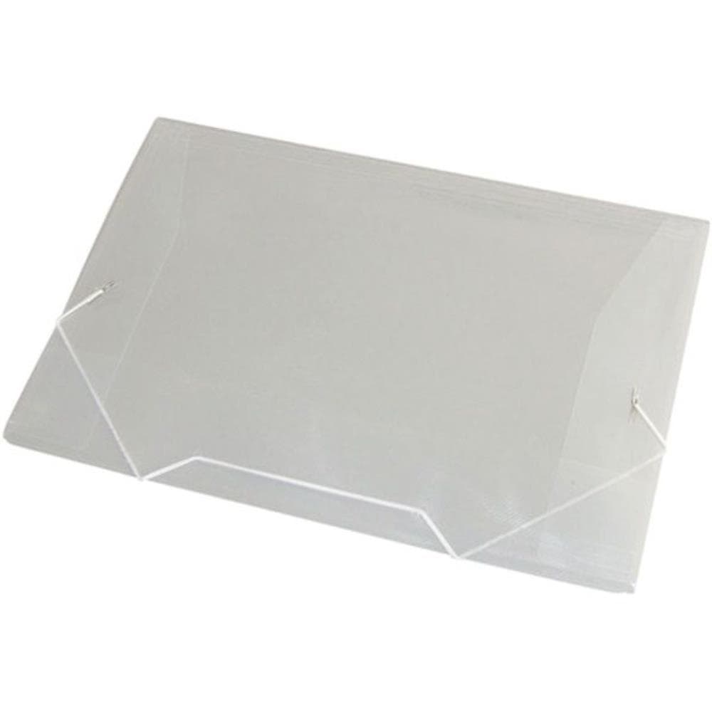 PASTA ABA ELASTICA PLASTICA OFICIO CRISTAL - 10 PEÇAS