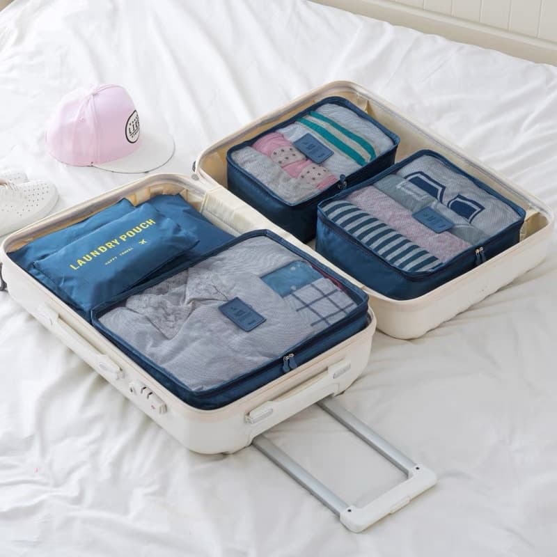 Conjunto de 6 peças de organizador para mala de viagem