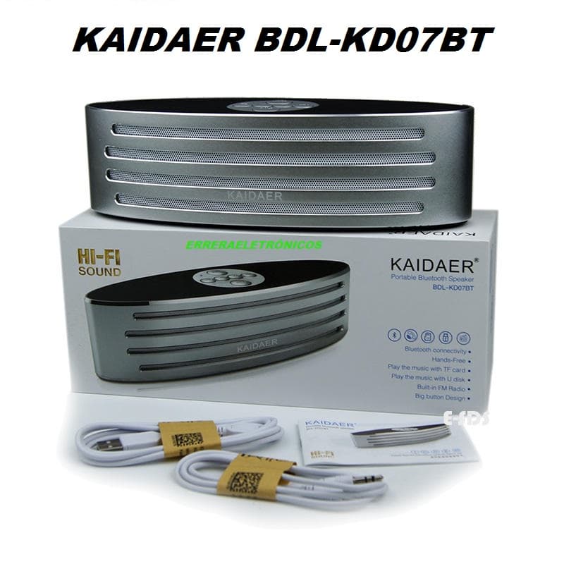 caixa Bluetooth KAIDAER BDL-KD07BT potencia som de qualidade sem distorções/20W de potencia