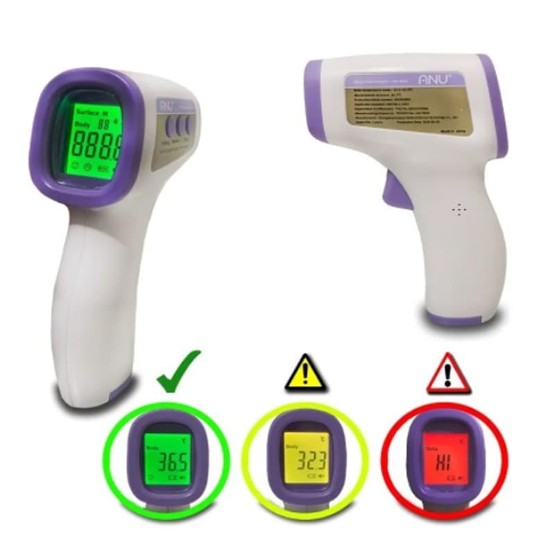 Termômetro Digital Infravermelho de Testa Corporal Sem Contato Laser Febre Bebê Infantil Adulto Medidor