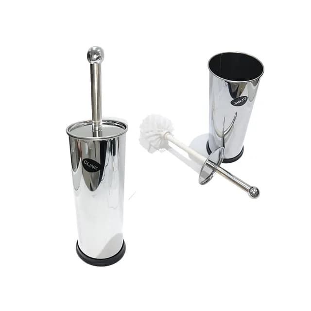 Escova Sanitária Vaso Limpeza Higienização Em Aço Inox Com Suporte de Inox