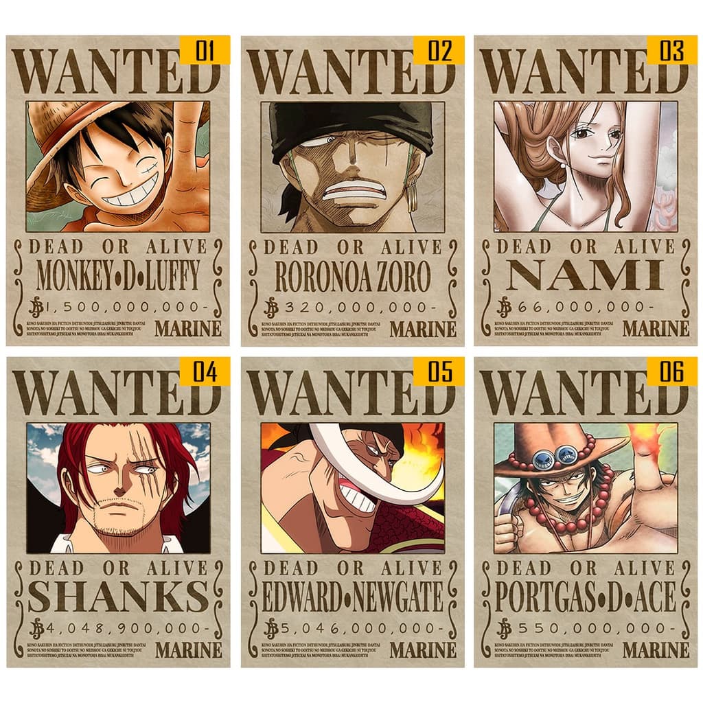 Placa Decorativa One Piece Quadros 30x20 Decorativos One Piece   Procurados Wanted Colletion  com Fita Dupla Face grátis