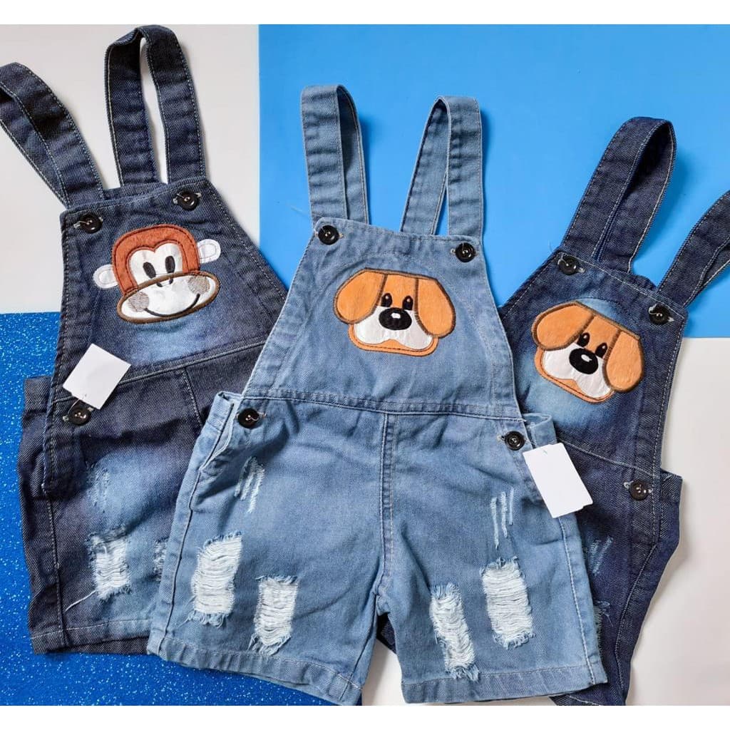 Jardineira ou Vestido jeans infantil (masc e fem) Promoção
