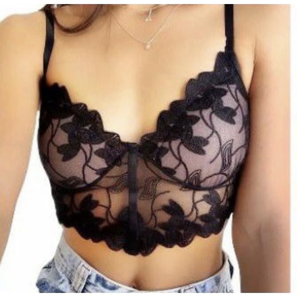 Kit 2 Cropeed Renda Rendado Tule Lindo Modinha Blogueira Tendência Verão