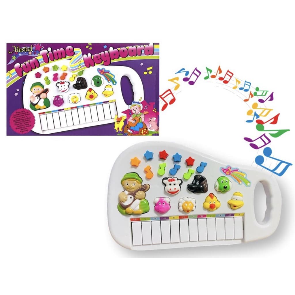 Piano animal Seu Lobato Pianinho Infantil Teclado Musical Fazendinha