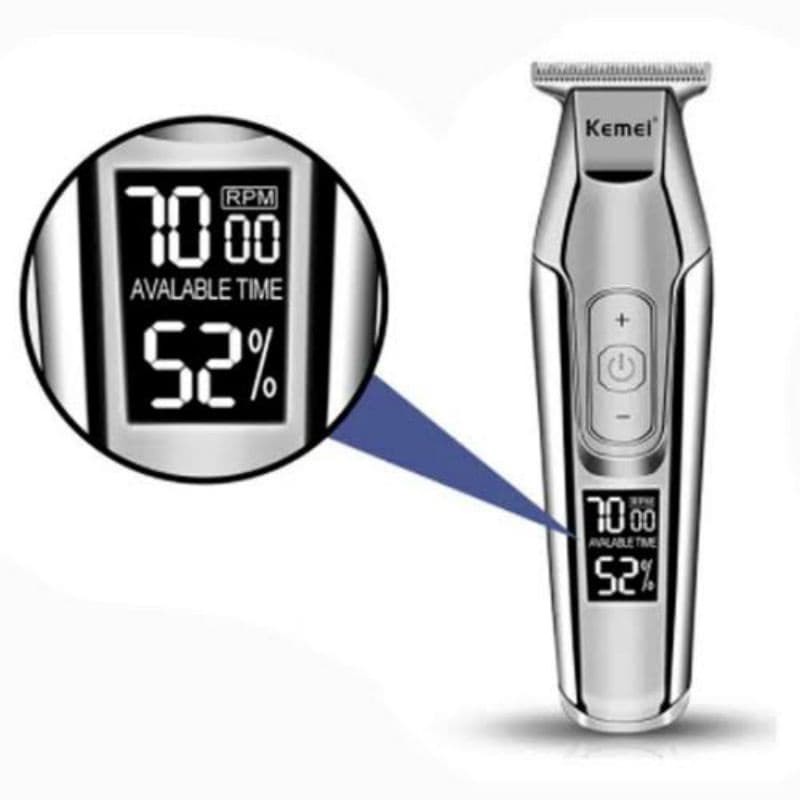 Máquina de Acabamento Profissional Kemei com Visor LCD KM-5027