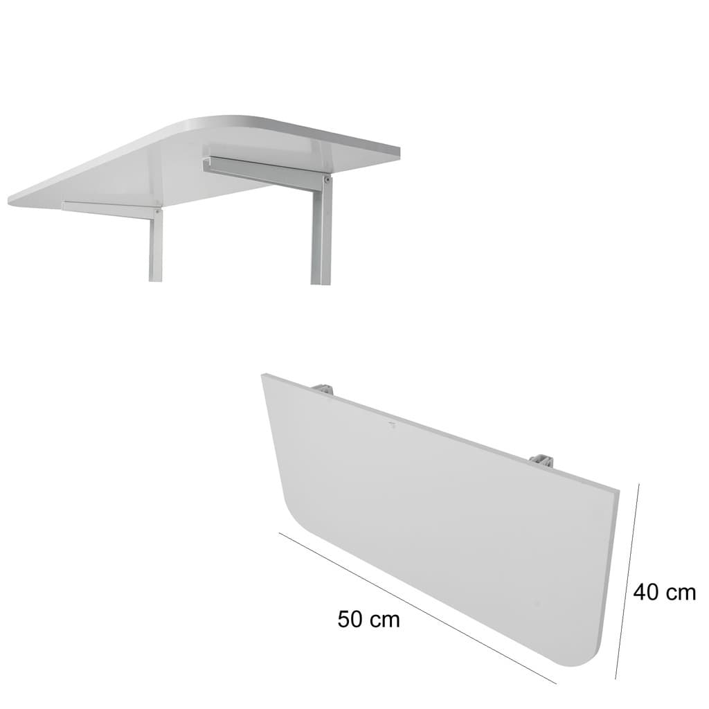Mesa Cozinha Ou Quarto Dobrável Multiuso De Parede 50x40cm Branca