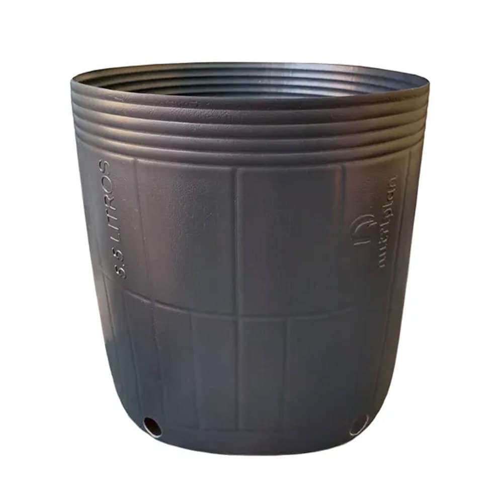 Kit 10 Vaso Embalagem Plastico Para Muda 05,5 Litros Preto