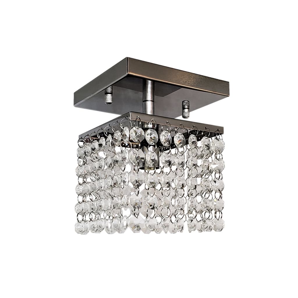 Lustre Plafon pequeno  teto com pedras de Cristal Legitimo  saleta banheiro hall quarto pequeno 2 mts² Led Inclusa