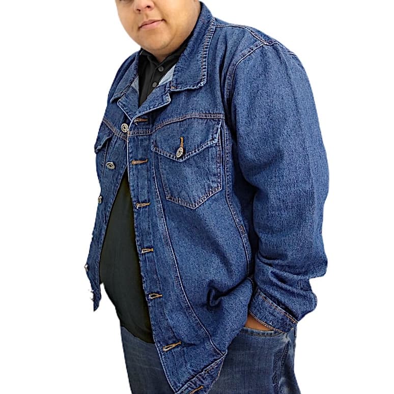 Jaqueta Jeans Plus Size Masculina