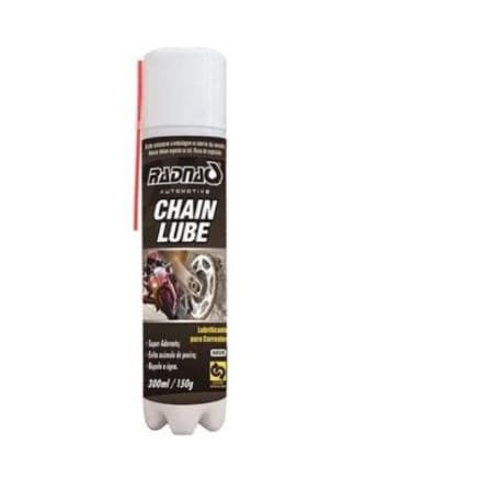 Spray Lubrificante de Corrente Chain Lube P/ motocicletas (motos) Bicicletas em geral Aerossol 300ml repele a agua Radnaq