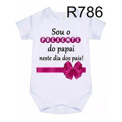 Roupa De Bebê Body Personalizado Dia Dos Pais R786