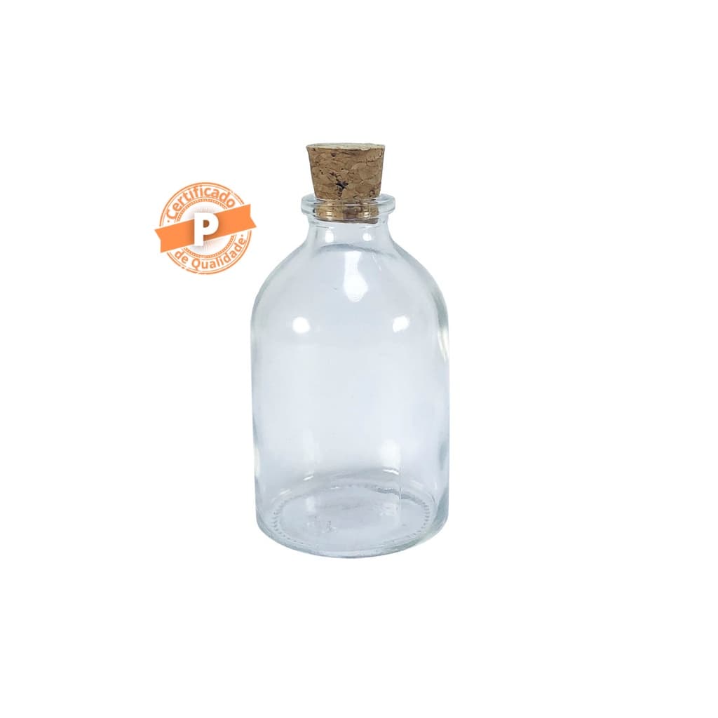 Frasco De Vidro 100ml Com Rolha (10 Unidades)