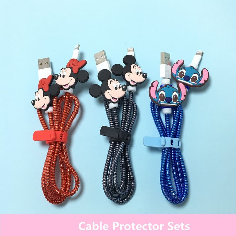 Conjunto De Enrollador De Cabo/Carregador USB De Desenho Para Proteger O Decoração Universal