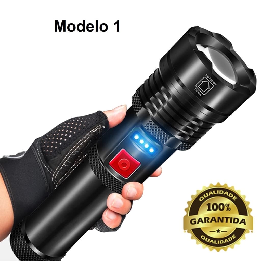 Lanterna T9 Recarregável USB Muito Potente