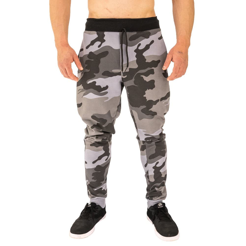 Calça Masculina Moletom MXD Conceito Camuflado Cinza Marrom
