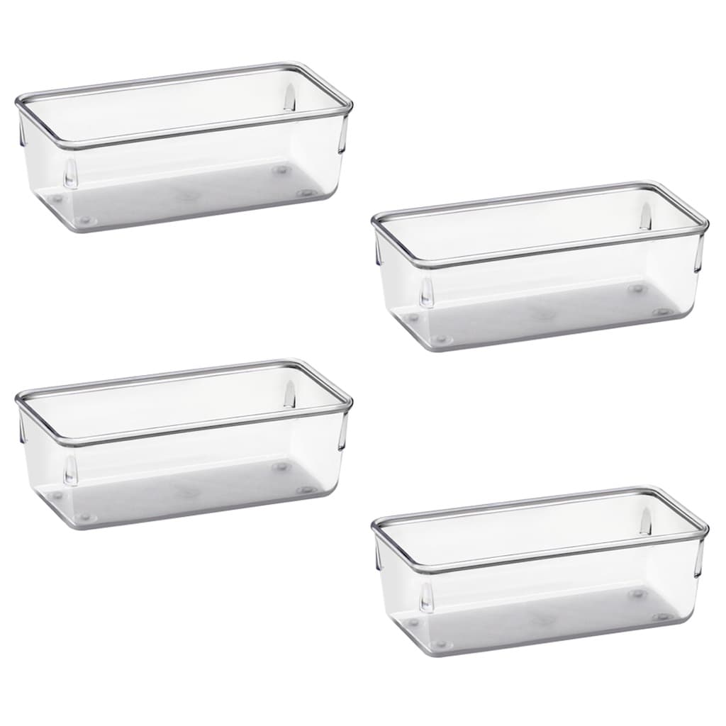 Kit 4 Organizadores Multiuso  para Gavetas,maquiagem  Armários, Geladeiras, Pote Acrílico Cristal acrimet 971