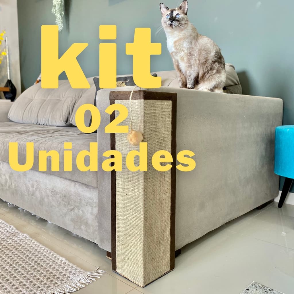 02 Unidades Arranhador de Sofá Arranhador para Gatos Medidas 60cm x 20cm Marrom Par