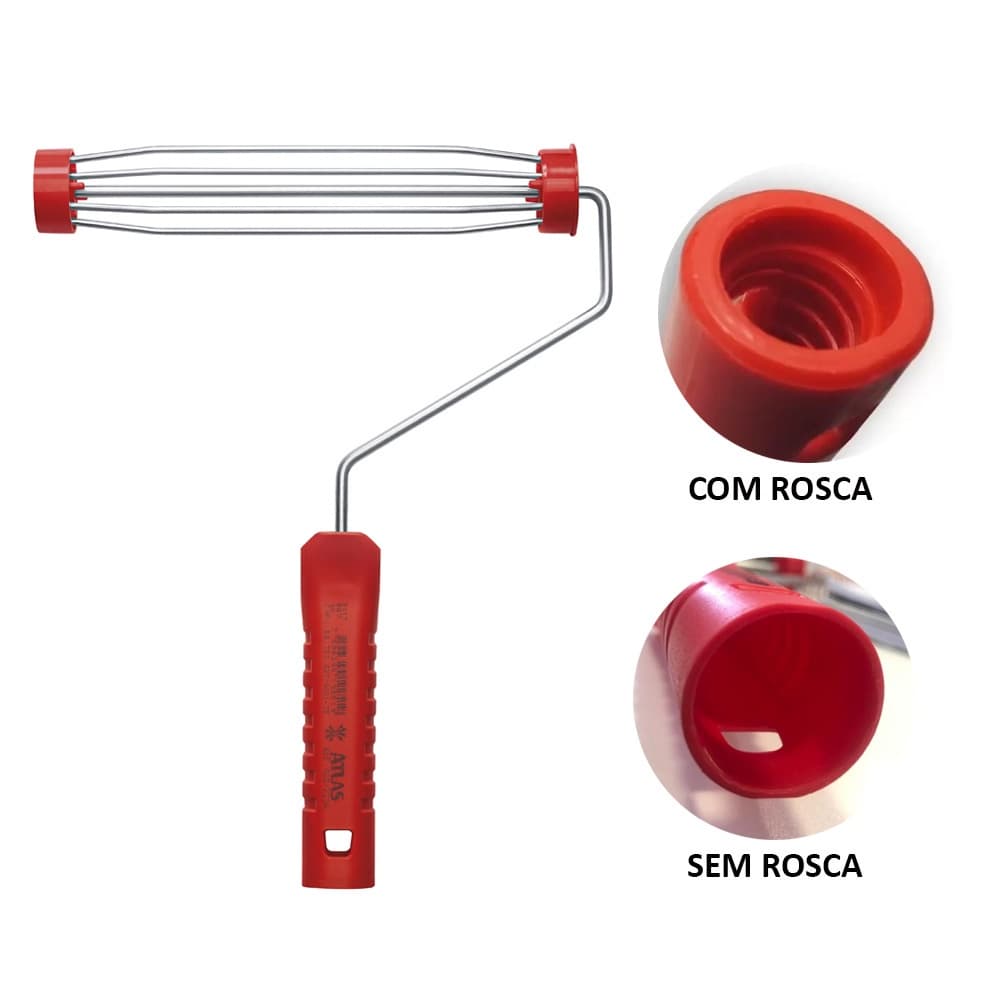 Cabo / Suporte Atlas Para Rolo Pintura 23cm