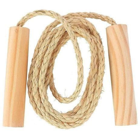 Corda Para Pular 1,80m de Sisal Atividade Esporte Fitness Exercício Visual Retrô