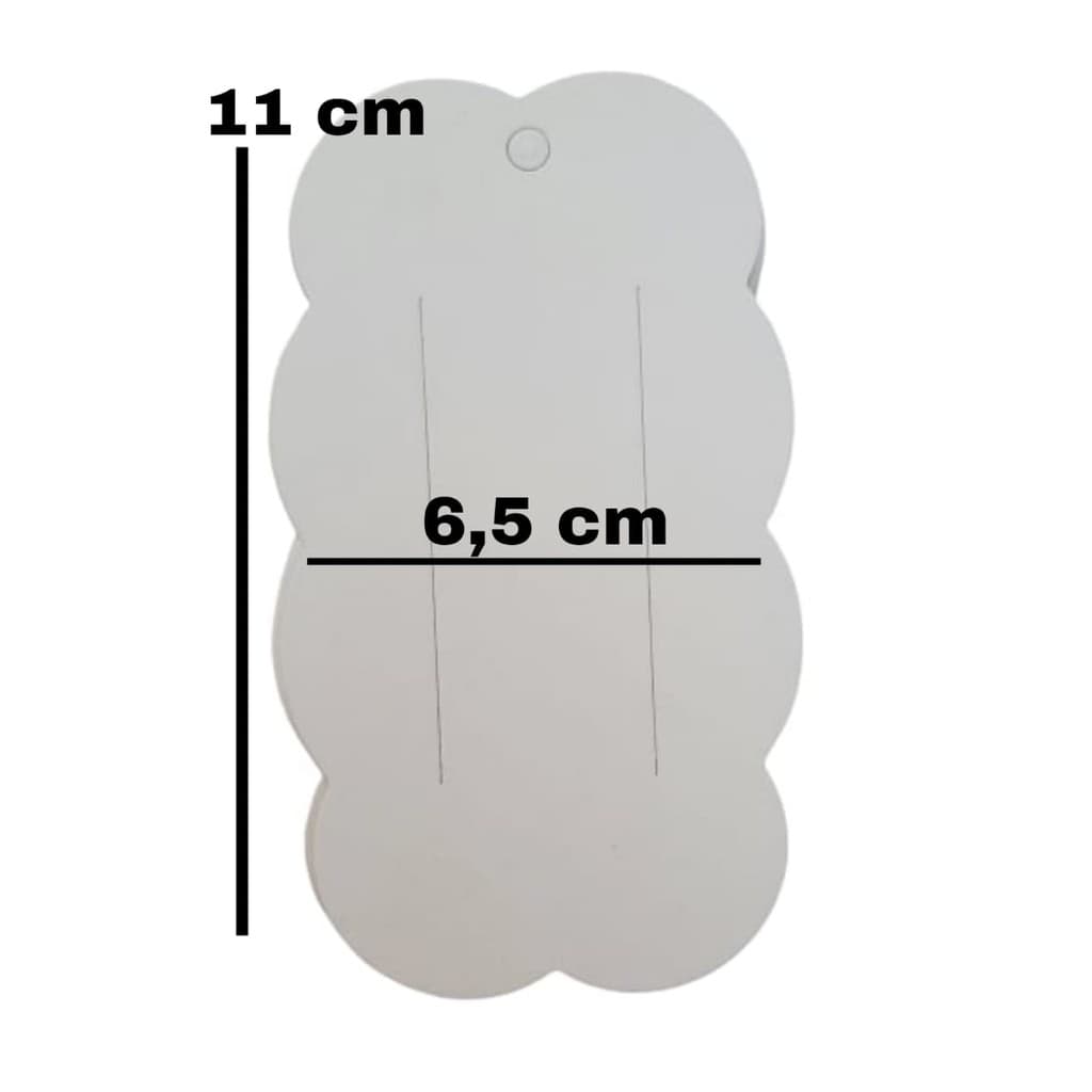 Embalagem Nuvem para 2 Laços Tag para Hair Clips e Bico de Pato