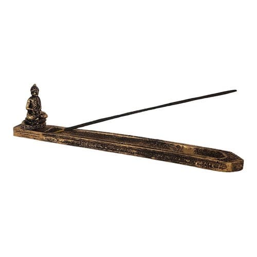Incensário Porta Incenso Buda Hindu Zen Resina 25cm Kit C/ 2