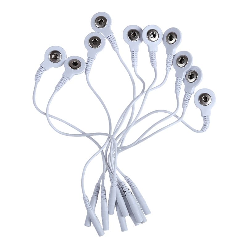 5/10 Pçs Adaptador De Uso Da Máquina Tieline Cabos Curtos Fios Buraco 2.0mm Para Estimulador Muscular Massagem Terapia E