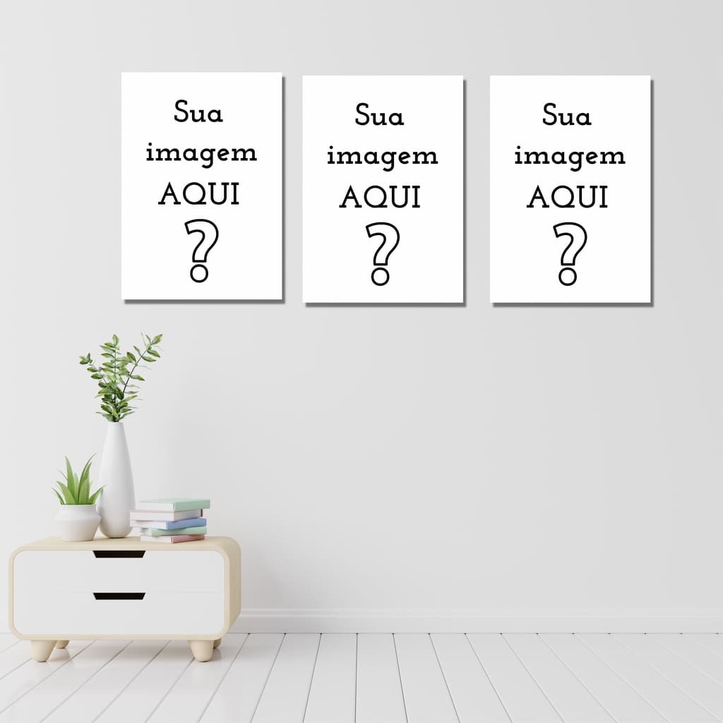 Kit 3 Quadros Placas decorativas personalizados