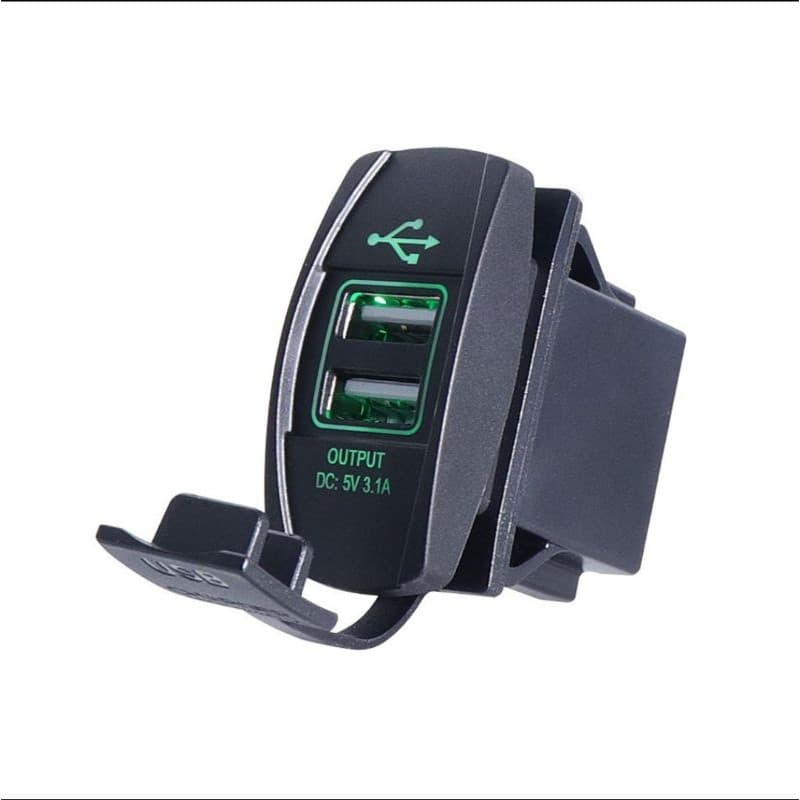 Carregador universal de carro, portas usb duplas, 5v, 3,1 usb duplo, à prova d' água para carro e moto