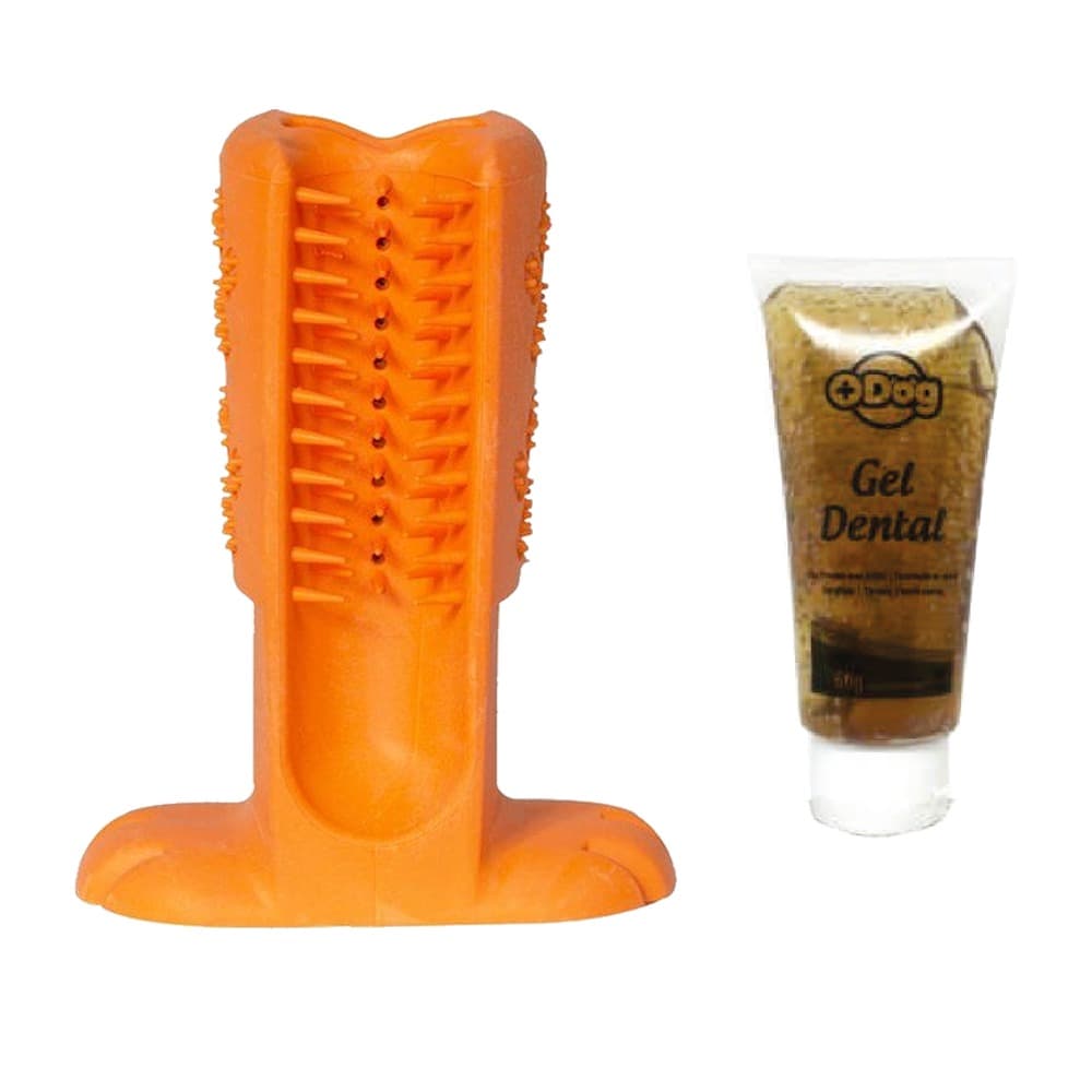 Creme Dental Mais Dog Chocolate + Escova Mordedora