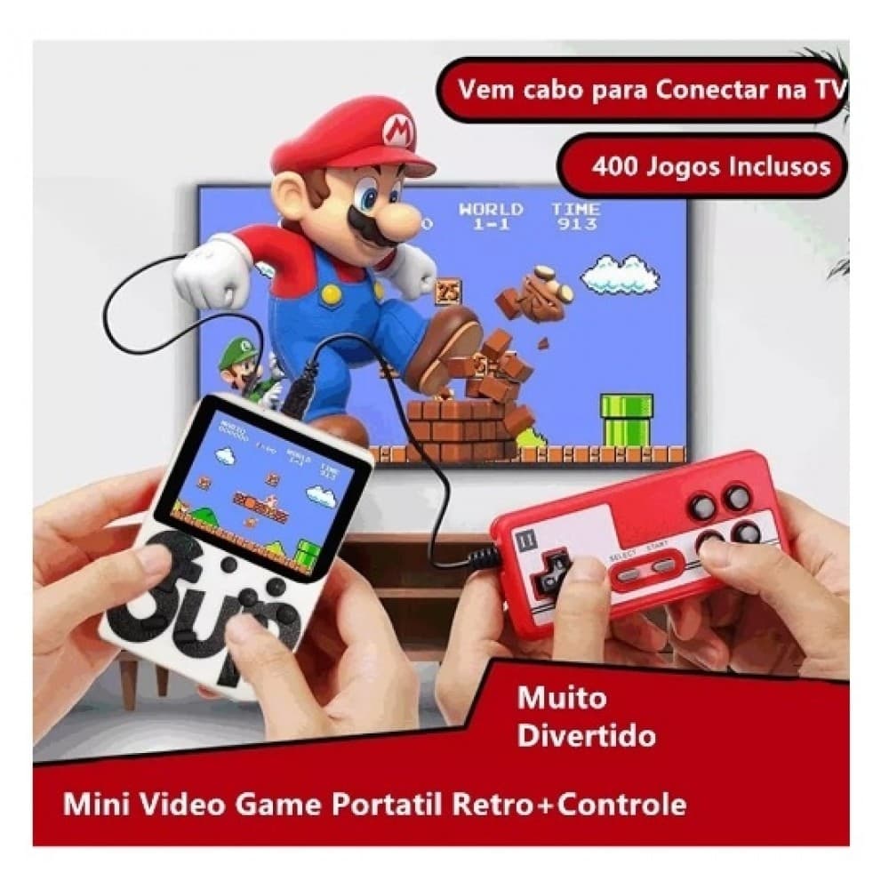 Mini game Sup 400 jogos em 1 e reproduz em qualquer tb ,diversão garantida