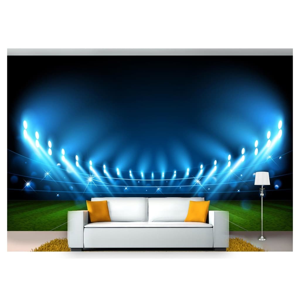papel de parede Esportes Futebol Bola Campo 3D 10m² SPT48