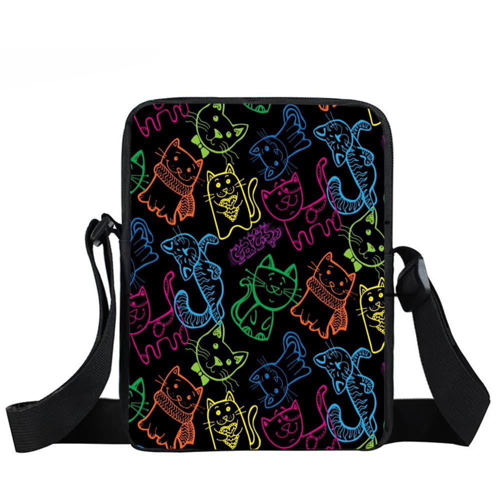 Lancheira Infantil Gatinhos Neon