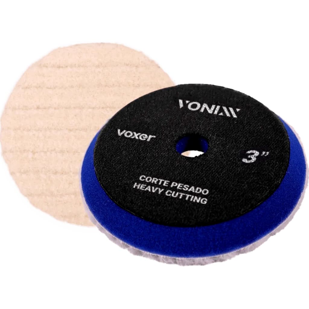 Boina de Lã para Polimento Automotivo Corte Pesado 3" Vonixx