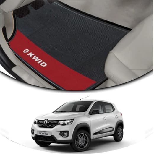 Tapete De Carro Kwid 2017 Ao 2021 Azul Vermelho Preto Lateral