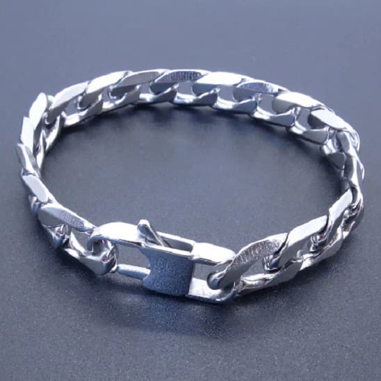 Pulseira Italiana Grumet Prata Masculina Bracelete Masculino - Não Perde o Brilho :: PIGP