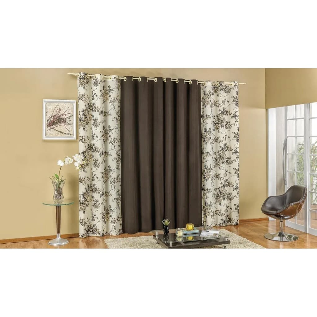 Cortina Floratta 2,00m x 1.70m tabaco