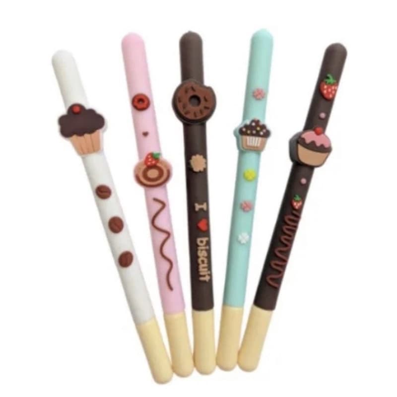 caneta gel biscoito com cheirinho brigadeiro cupcake
