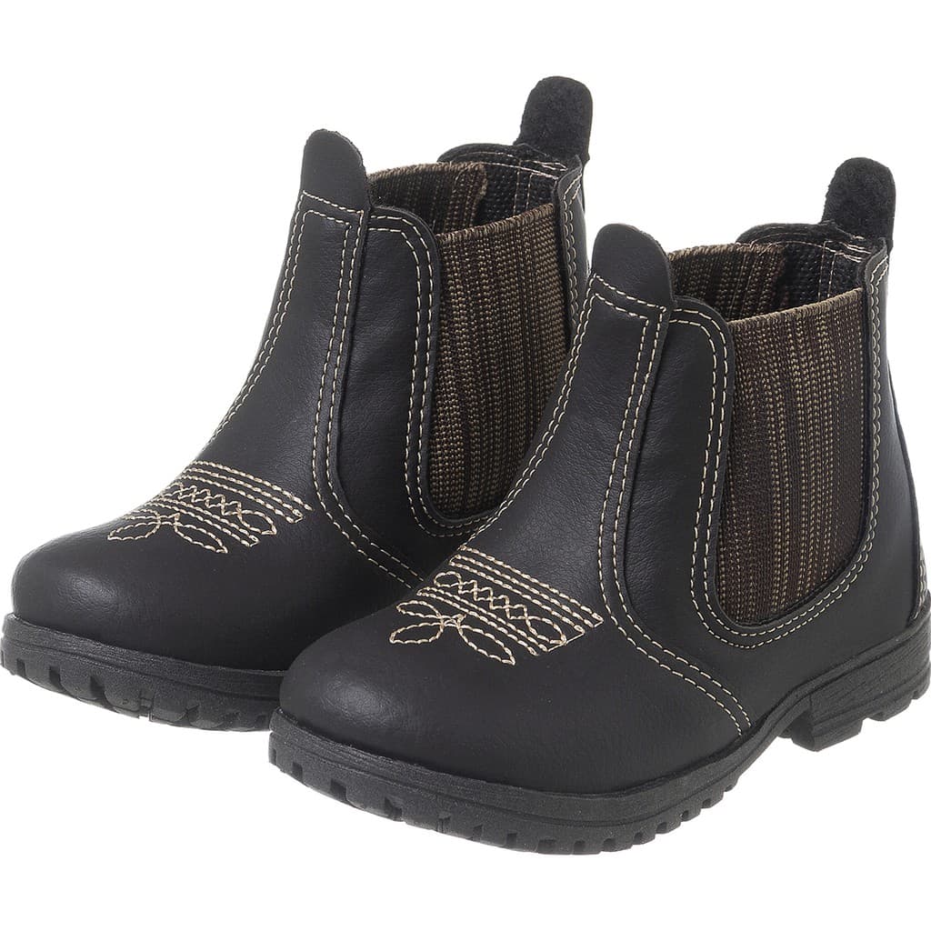 Bota Jeca Country Rodeio Infantil Menino Bebê Jequinha Promoção Confortável 20 ao 27 Elástico Calce Fácil