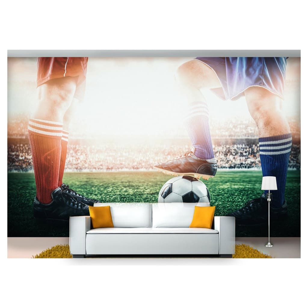 papel de parede Esportes Futebol Bola Campo 3D 6m² SPT04