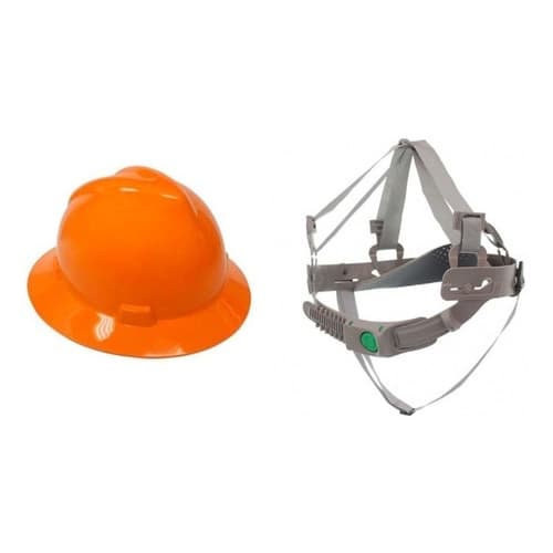 Capacete Laranja Aba Total Msa Classe B Carneira + Jugular