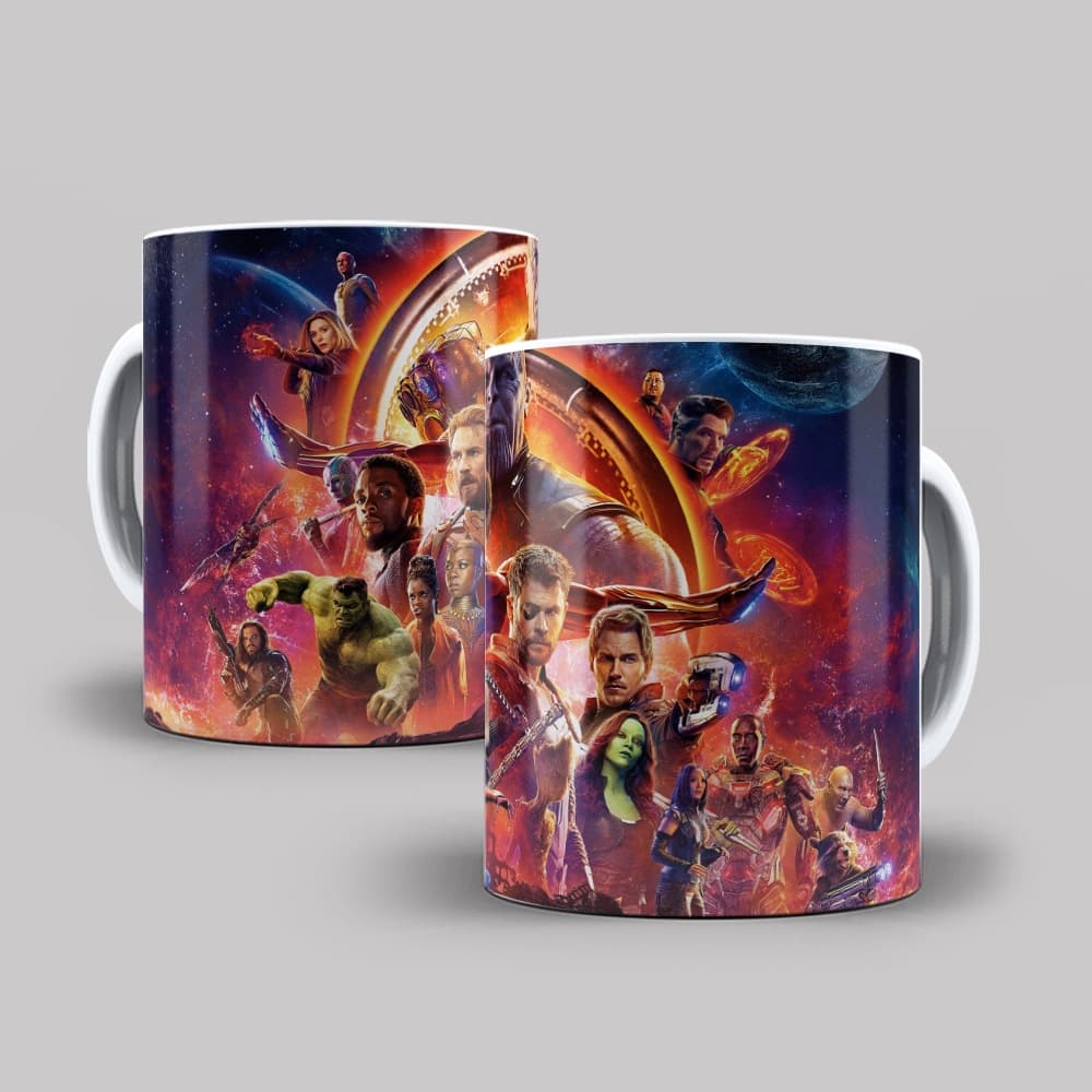 Caneca "Os Vingadores Ultimato" 325ml Porcelana / Caneca Super Heróis / Caneca de Porcelana / Caneca Personalizada / Presente Criativo