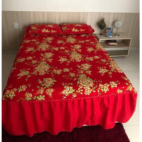 colcha casal queen estampada floral