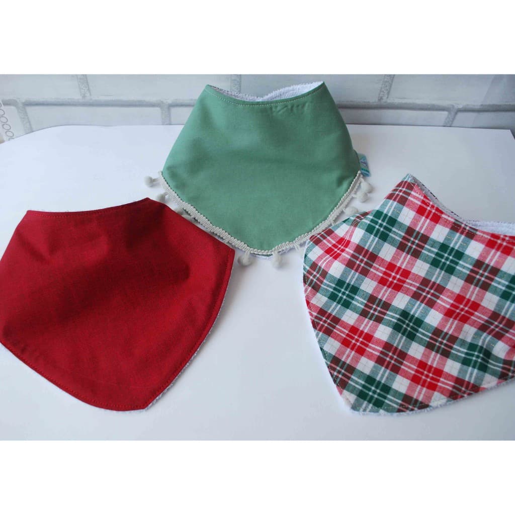 Babador Bandana  atoalhado - kit com 3 peças -Bandana ,Babador infantil atoalhado